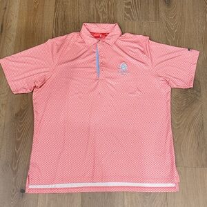Fairway & Greene Coral Golf Polo with White Accent